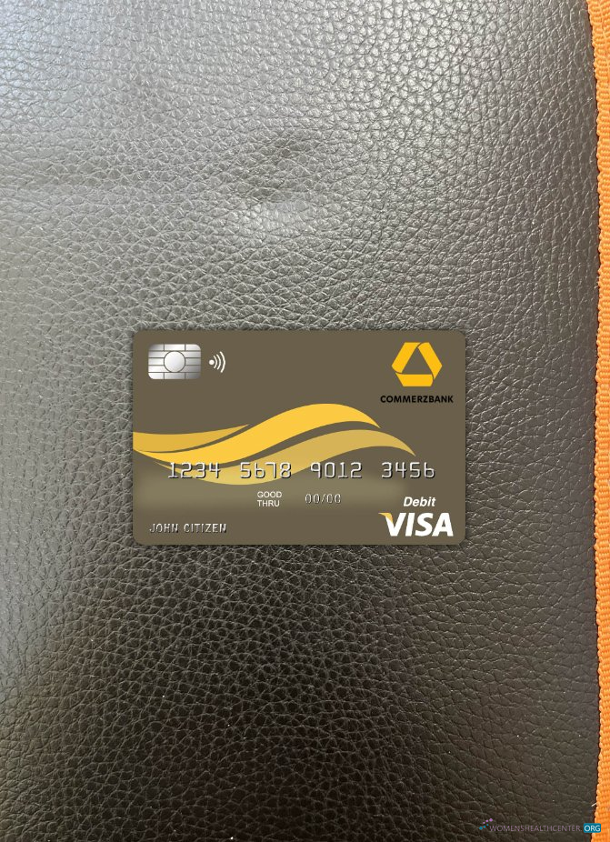 Download Belize Commerzbank visa card photolook front Photoshop template